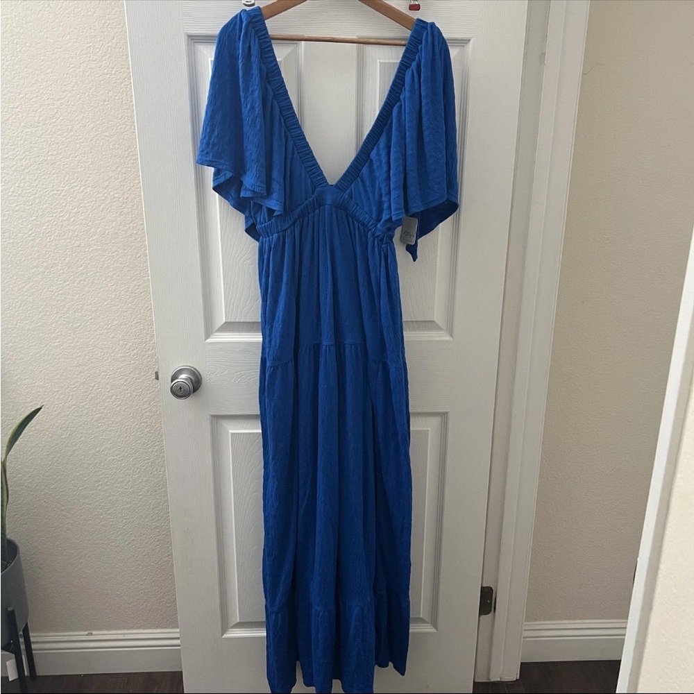 NWOT Free People Royal Blue Maxi Dress